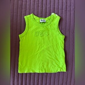D&G Kids Neon Green Tank Top